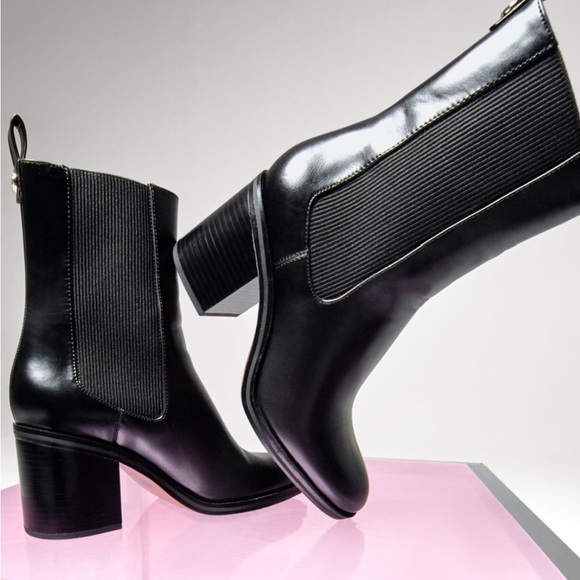 Brand new black Leather Zara boots size 10 - Picture 4 of 4